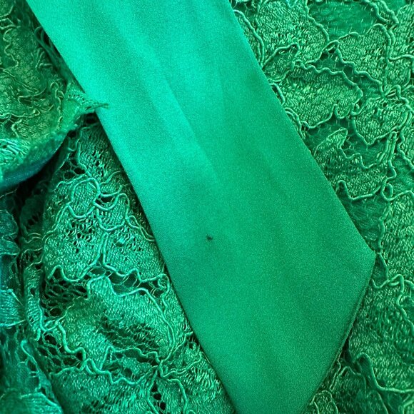 Diane Von Furstenberg DVF Julianna Lace Wrap Dress Green 3/4 Sleeve Size 10 - Picture 12 of 15